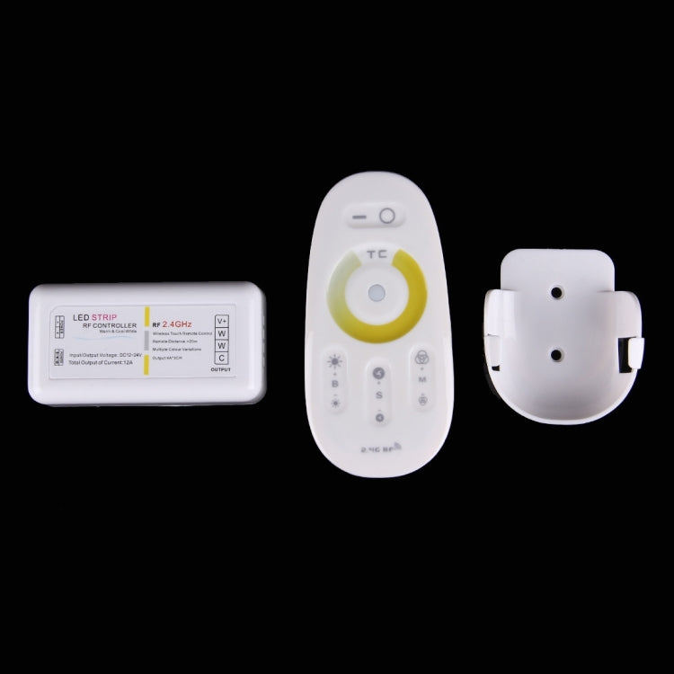 S302 Dual Channels  2.4GHz RF Wireless LED Strip Controller with Wall Mount, Half-touch, 5 Keys, DC 12-24V 18A