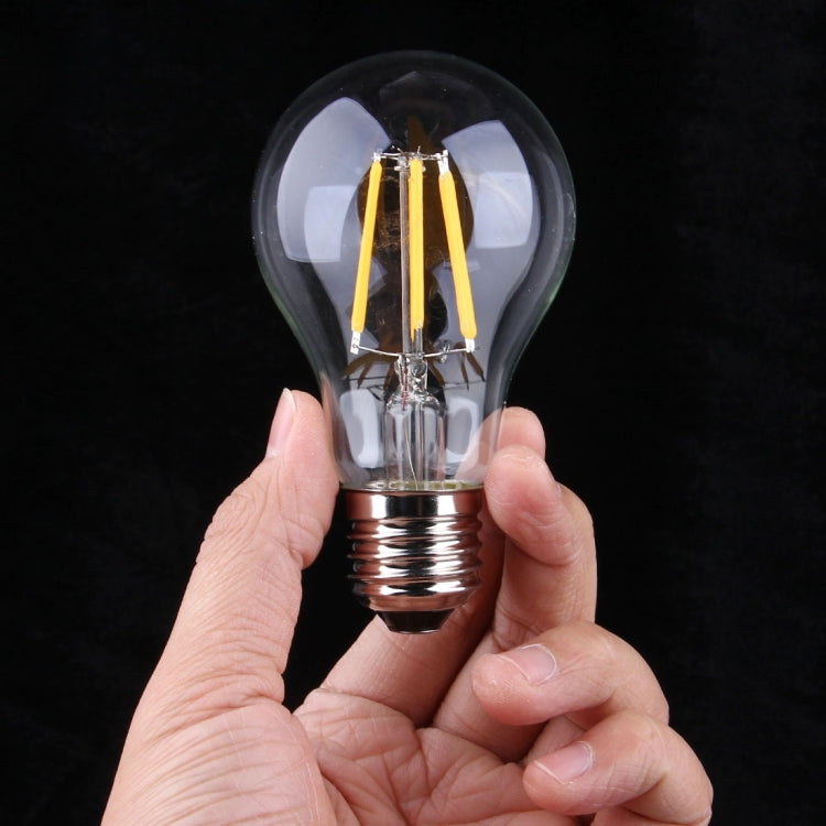 A60 E27 6W Warm White LED Filament Light Bulb , 6 LEDs 480 LM Retro Energy Saving Light for Halls, AC 85-265V