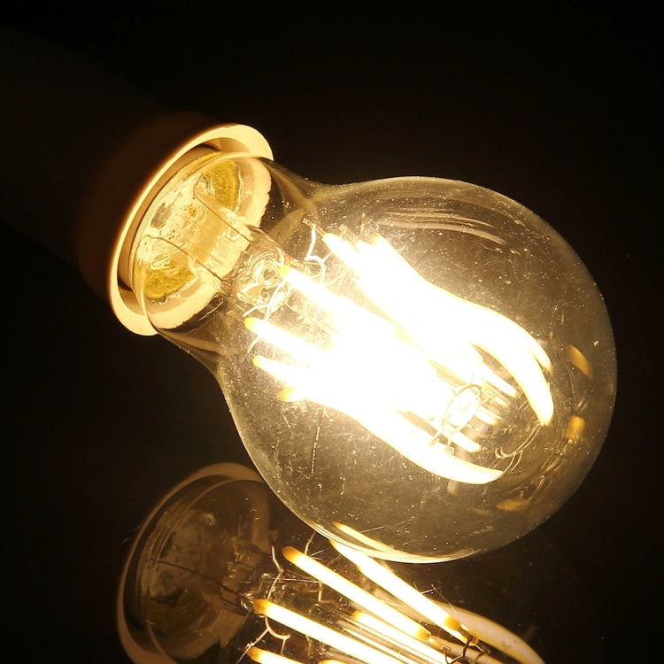 A60 E27 8W Warm White LED Filament Light Bulb , 8 LEDs 580 LM Retro Energy Saving Light for Halls, AC 85-265V