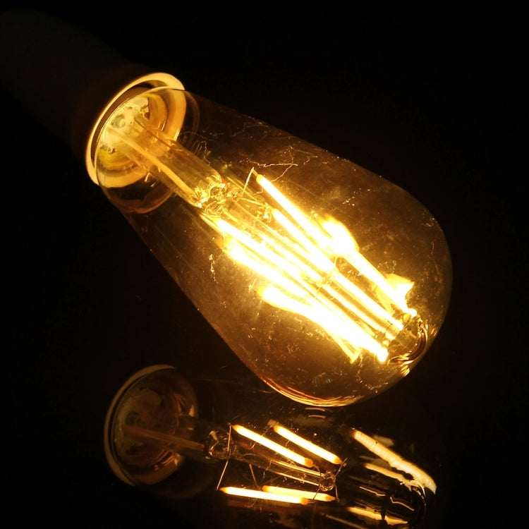 ST64 E27 4W Warm White LED Filament Light Bulb , 4 LEDs 380 LM Retro Energy Saving Light for Halls, AC 85-265V