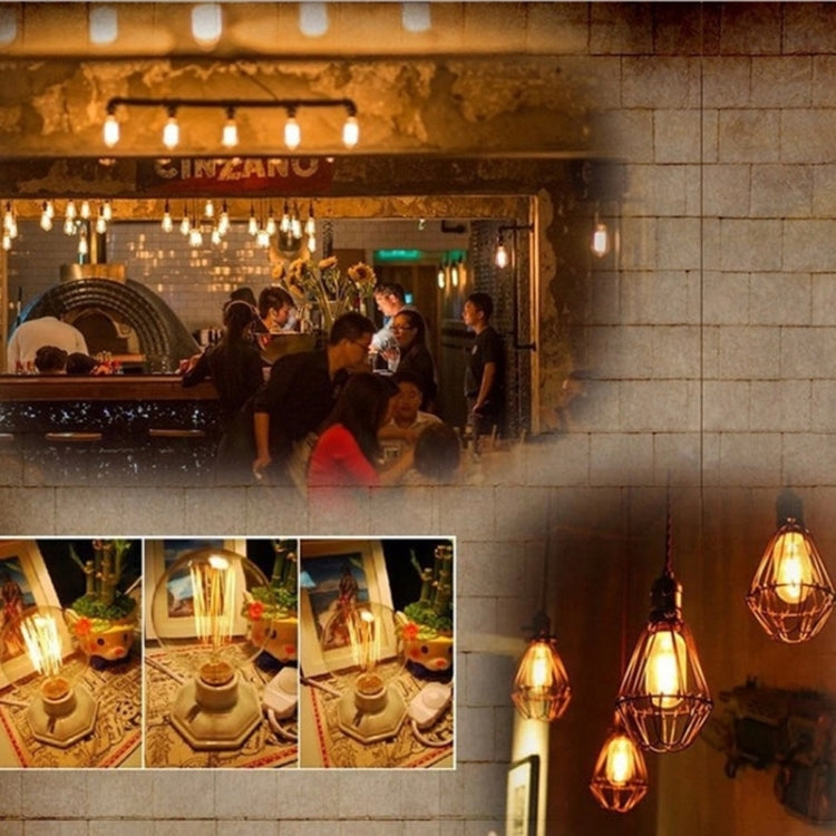 ST64 E27 4W Warm White LED Filament Light Bulb , 4 LEDs 380 LM Retro Energy Saving Light for Halls, AC 85-265V