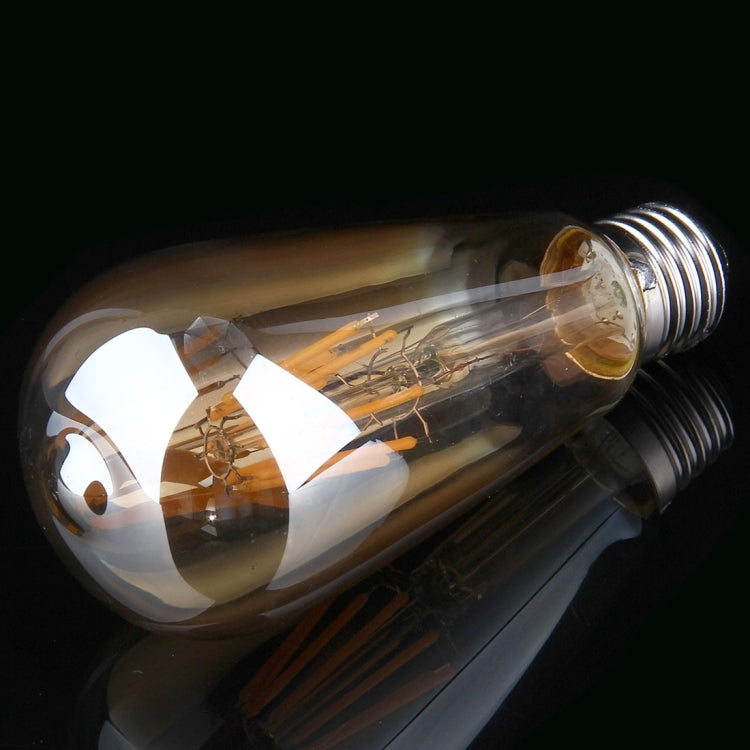 ST64 E27 8W Warm White LED Filament Light Bulb , 8 LEDs 580 LM Retro Energy Saving Light for Halls, AC 85-265V