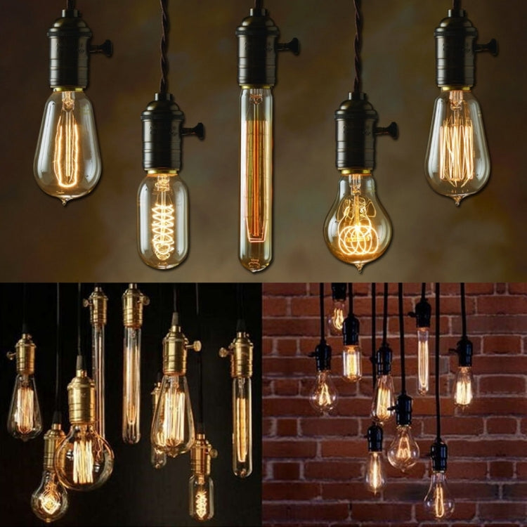 ST64 E27 8W Warm White LED Filament Light Bulb , 8 LEDs 580 LM Retro Energy Saving Light for Halls, AC 85-265V