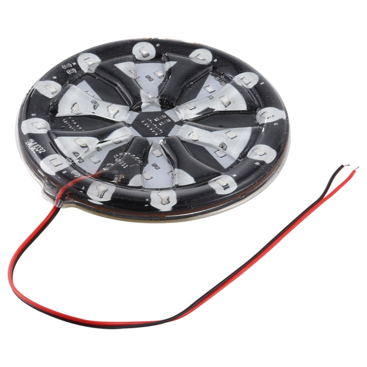 30 LEDs SMD 2835 Motorcycle Modified RGB Light Windmill Flash Atmosphere Lamp, Diameter: 10cm, DC 12V