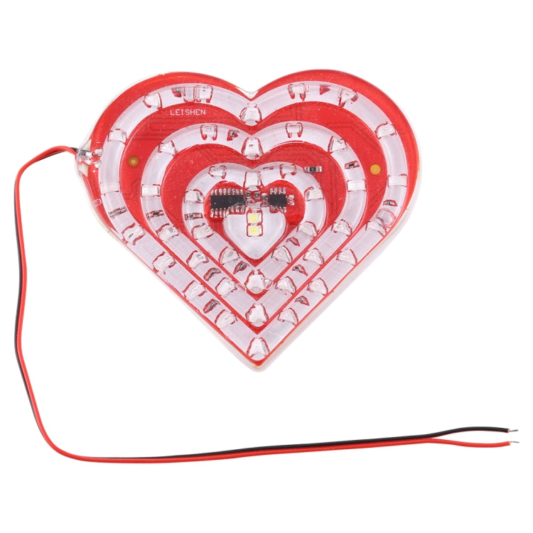 44 LEDs SMD 2835 Motorcycle Modified RGB Light Love Heart Flash Atmosphere Lamp, Diameter: 10cm, DC 12V