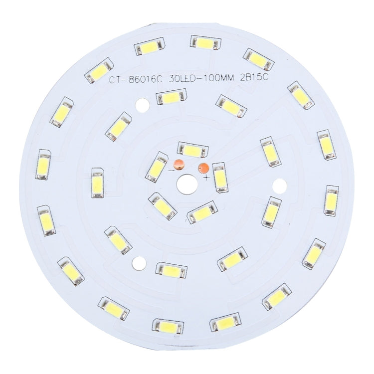 5 PCS 15W SMD 5730 Aluminum Base Light Panel, 30 LEDs 1350 LM 3000-6500K, Diameter: 100mm