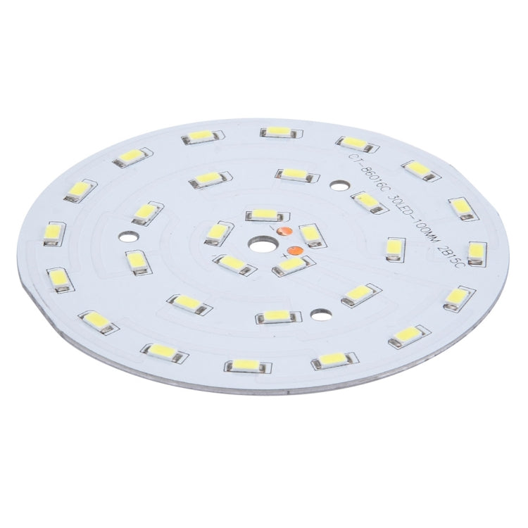 5 PCS 15W SMD 5730 Aluminum Base Light Panel, 30 LEDs 1350 LM 3000-6500K, Diameter: 100mm