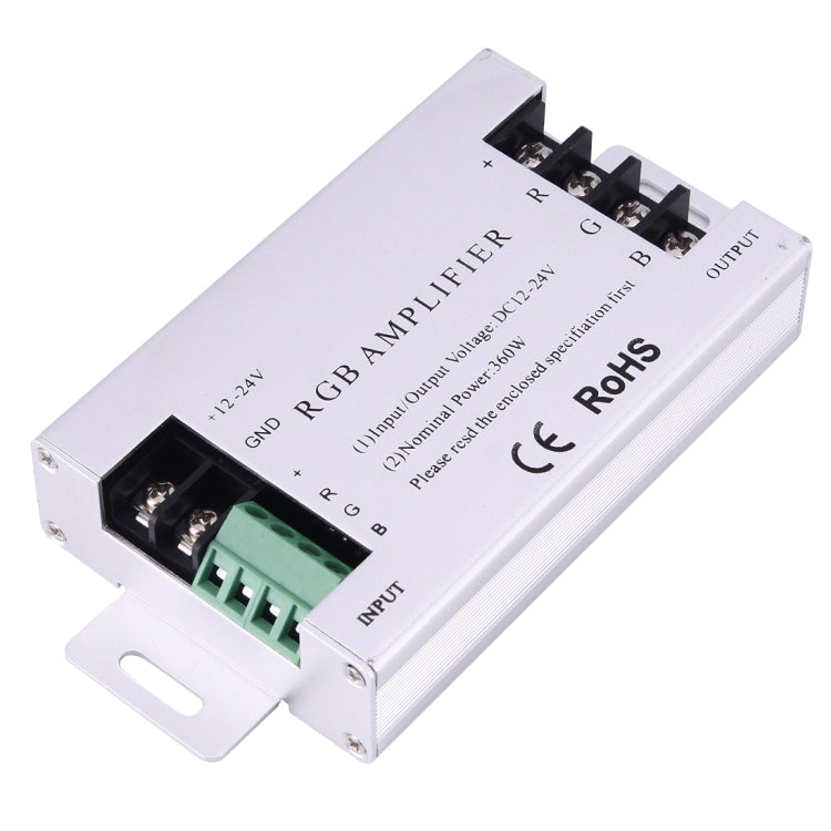 SX-A06 Nominal Power 360W Double Board RGB Amplifier LED Controller, DC 12-24V(White)