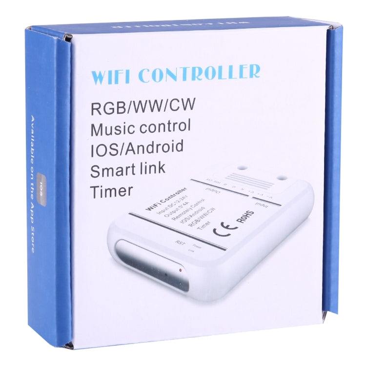5 Channels WiFi LED Music Controller, Support iOS 6 or later & Android 2.3 or later, DC 12-24V
