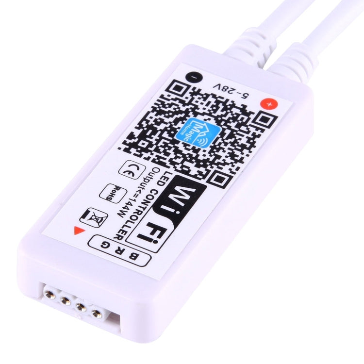 Mini Wifi RGB LED Remote Controller with 24 Keys Remote Control, Support iOS 6 or later & Android 2.3 or later, DC 5-28V