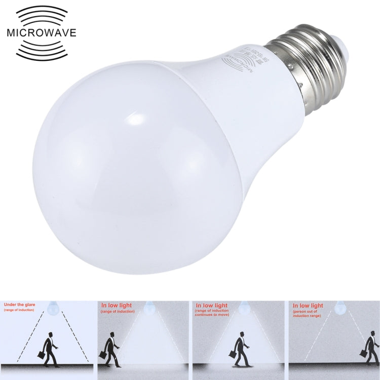 E27 5W SMD 5730 Radar Sensor LED Light Bulb, AC 90-250V(White Light)