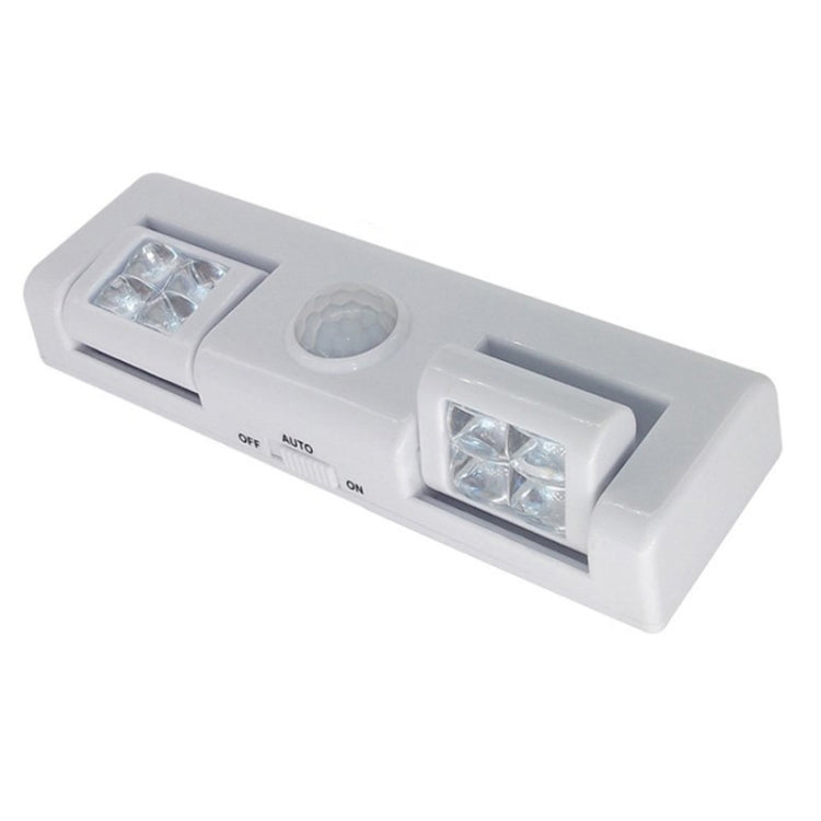 0.5W White Light Square LED Sensor Light, 8 LEDs 40 LM LED Night Light for Cabinets