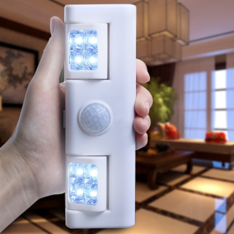 0.5W White Light Square LED Sensor Light, 8 LEDs 40 LM LED Night Light for Cabinets