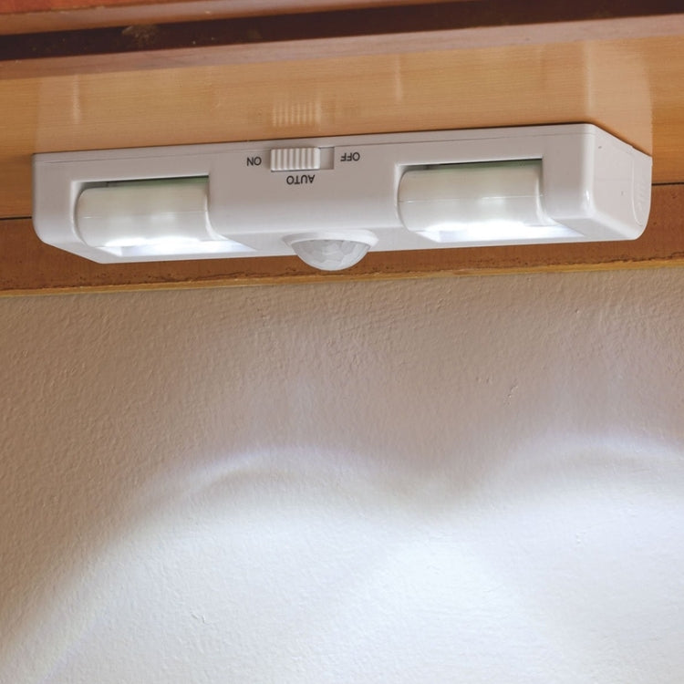 0.5W White Light Square LED Sensor Light, 8 LEDs 40 LM LED Night Light for Cabinets
