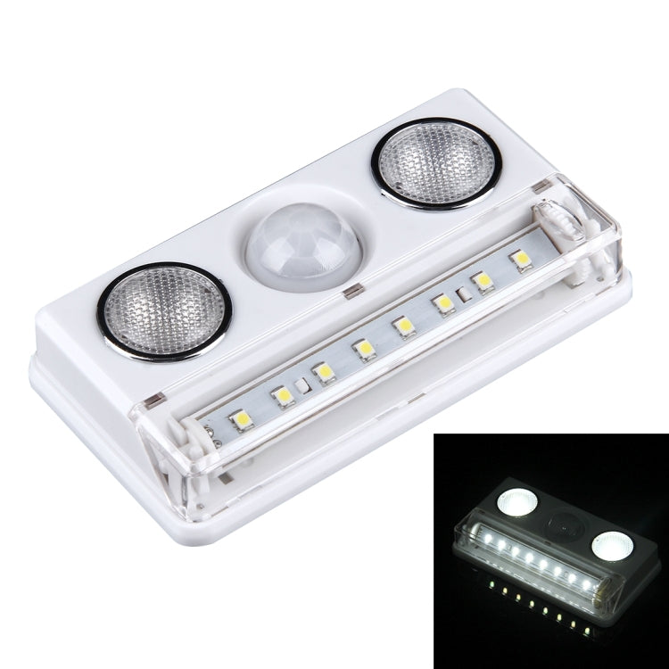 L1137 0.5W White Light Spot LED Motion Sensor Cabinet Light, 40 LM + 30 LM 8 LEDs SMD-3528 2 LEDs USB Rechargeable LED Night Light