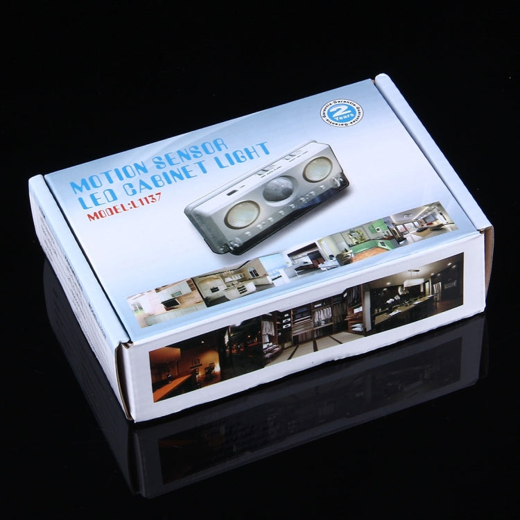 L1137 0.5W White Light Spot LED Motion Sensor Cabinet Light, 40 LM + 30 LM 8 LEDs SMD-3528 2 LEDs USB Rechargeable LED Night Light