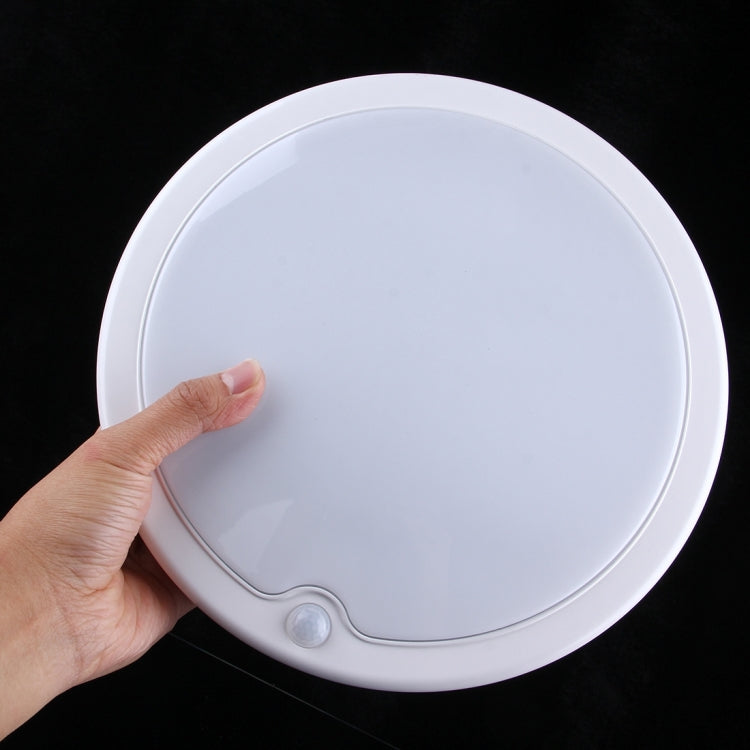 YCB1076 12W White Light LED Round Infrared Sensor Light , 60 LEDs SMD-5730 715 LM for Cabinets, AC 220-240V