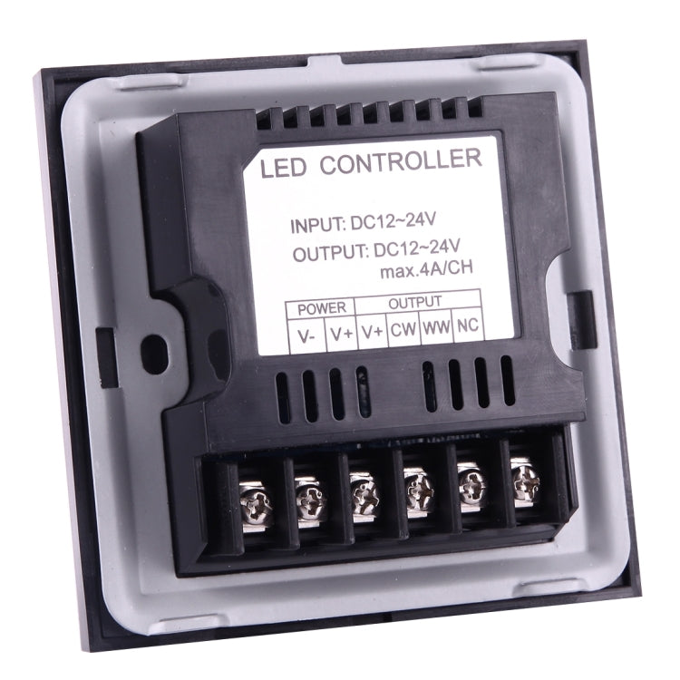 TM07 Double Channel Touch Panel LED Remote Controller, DC 12-24V(Black)