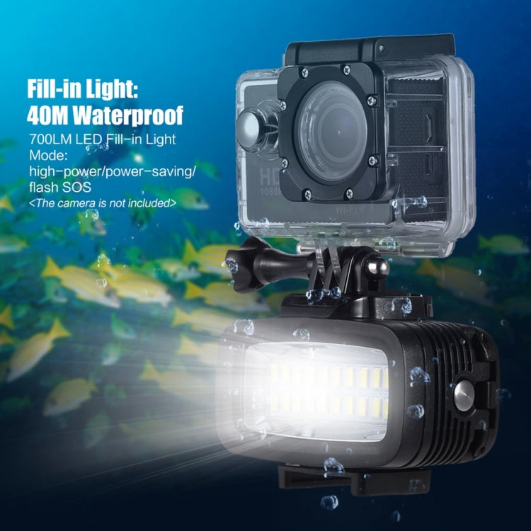 SL-100 Waterproof 6W 5500K 700LM LED Camera Camcorder Video Fill Light Photography Lamp with 20 LEDs
