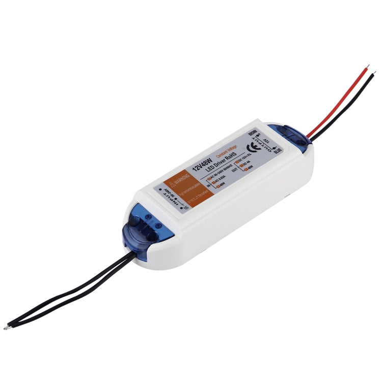 12V 48W Plastic Cover LED Driver, AC 90-240V