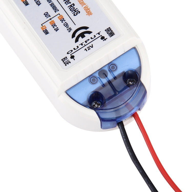 12V 28W Plastic Cover LED Driver, AC 90-240V