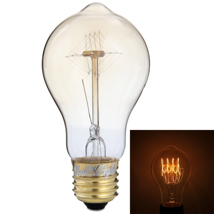 YouOKLight 0832 E27 40W Warm White Bulbs Lamp, 400 LM Transparent Incandescent Edison Tungsten Filament Light, AC 110V