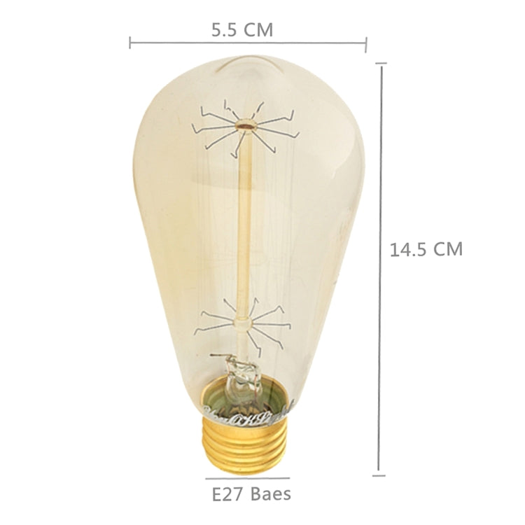 4 PCS YouOKLight 0842 E27 40W Warm White Bulbs Lamp, 400 LM Conical Incandescent Edison Tungsten Filament Light, AC 110V
