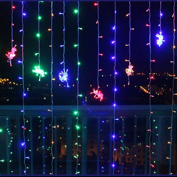 UL588 3m(Length) x 2m(Height) IP43 Waterproof LED Curtain Light, 200 LEDs Fairy String Decorative Light with End Joint & 8 Model Functions, US Plug