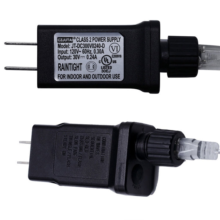 UL588 3m(Length) x 2m(Height) IP43 Waterproof LED Curtain Light, 200 LEDs Fairy String Decorative Light with End Joint & 8 Model Functions, US Plug