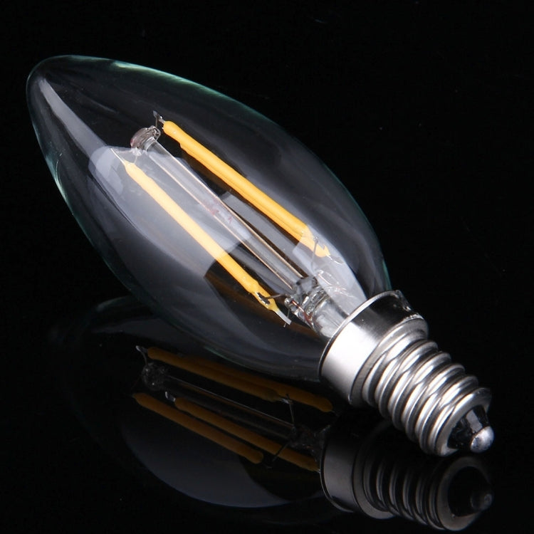 4 PCS C35 E14 2.8W Warm White LED Filament Light Bulb , 4 LEDs 300 LM Retro Energy Saving Light for Halls, AC 220V