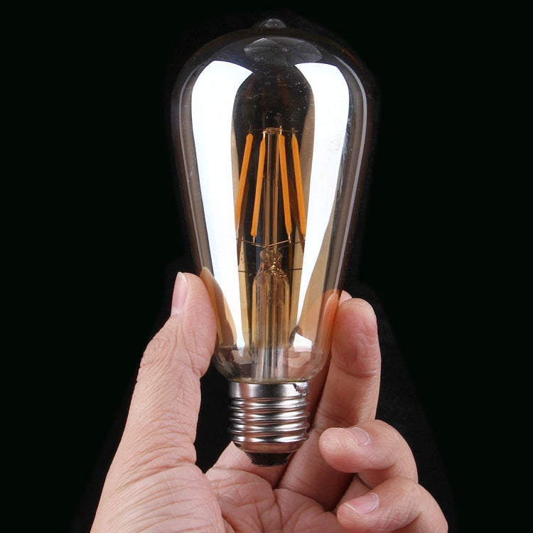 4 PCS ST64 E27 4W Warm White LED Filament Light Bulb , 4 LEDs 380 LM Retro Energy Saving Light for Halls, AC 85-265V