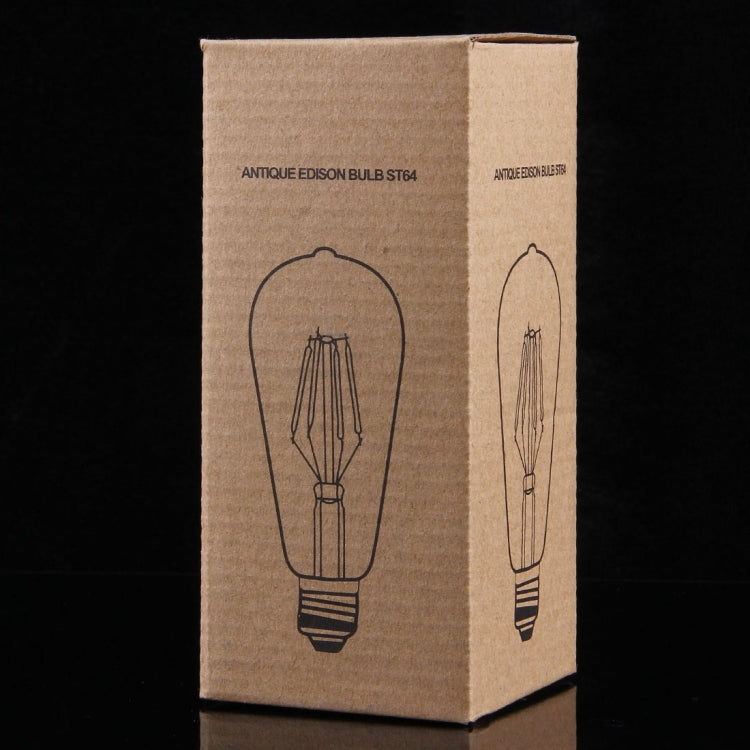 4 PCS ST64 E27 6W Warm White LED Filament Light Bulb , 6 LEDs 480 LM Retro Energy Saving Light for Halls, AC 85-265V