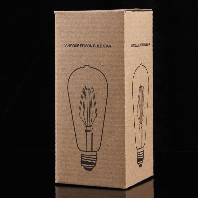 4 PCS ST64 E27 8W Warm White LED Filament Light Bulb, 8 LEDs 580 LM Retro Energy Saving Light for Halls, AC 85-265V
