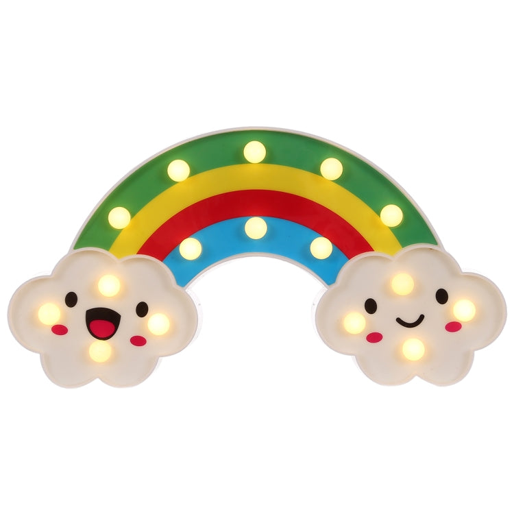 Creative Rainbow Shape Warm White LED Decoration Light, 2 x AA Batteries Powered Party Festival Table Wedding Lamp Night Light