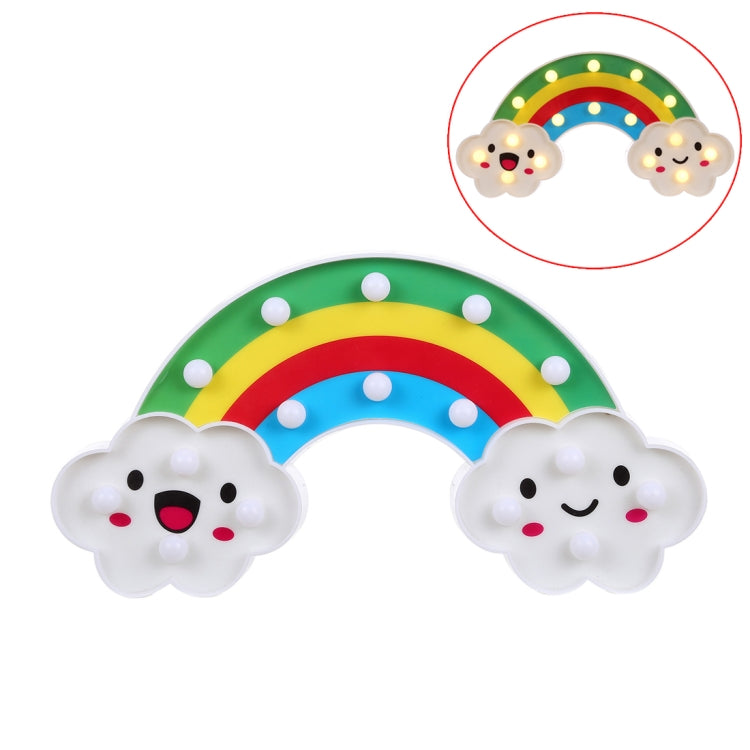 Creative Rainbow Shape Warm White LED Decoration Light, 2 x AA Batteries Powered Party Festival Table Wedding Lamp Night Light