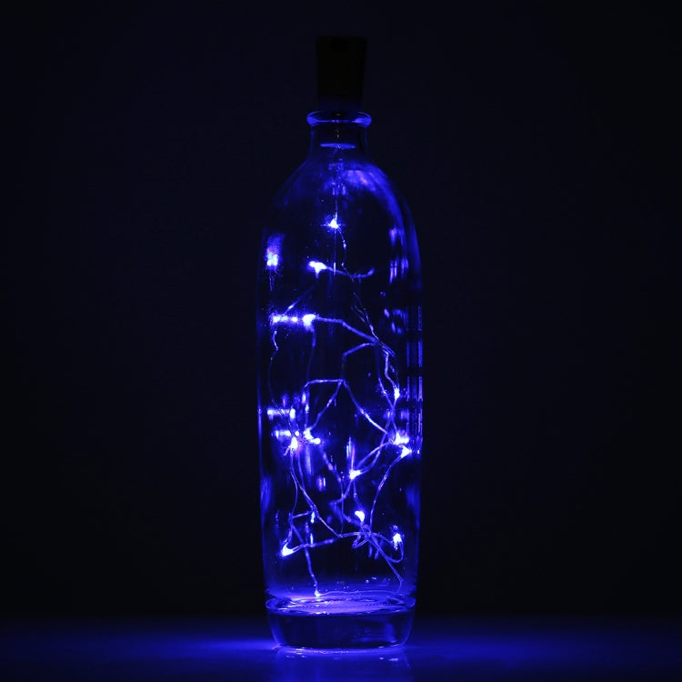 1.4m Silver Color Copper Wire Starry String Light Rope, 15 LEDs SMD 0603 IP65 Waterproof LR44 Button Batteries (Blue Light)