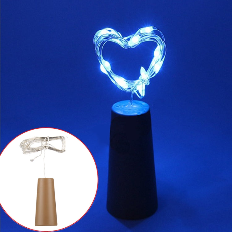 1.4m Silver Color Copper Wire Starry String Light Rope, 15 LEDs SMD 0603 IP65 Waterproof LR44 Button Batteries (Blue Light)
