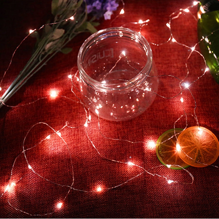 2m Silver Color Copper Wire String Light Festival Lamp / Decoration Light Strip, 20 LEDs SMD 0603 IP65 Waterproof CR2032 Button Batteries