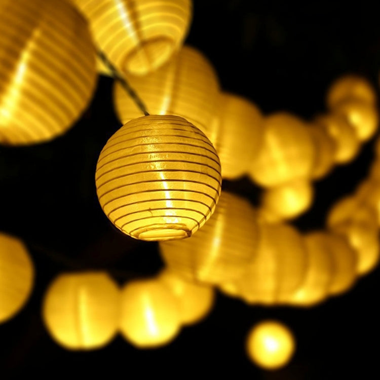 4.5m 20 LEDs Solar Panel Water Resistant Lantern Festival Fairy Light Rope(Warm White)