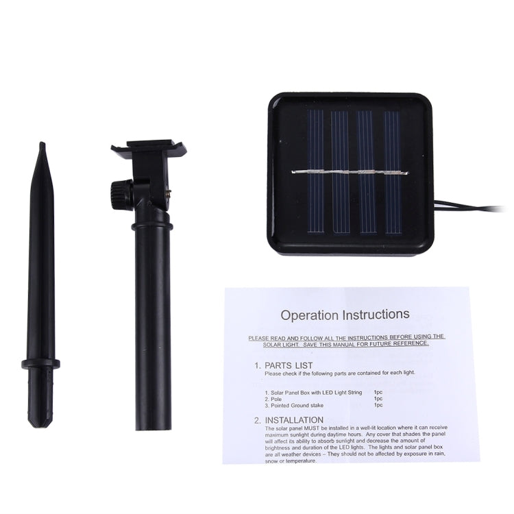 4.5m 20 LEDs Solar Panel Water Resistant Lantern Festival Fairy Light Rope(Warm White)