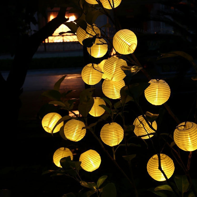 4.5m 20 LEDs Solar Panel Water Resistant Lantern Festival Fairy Light Rope(Warm White)