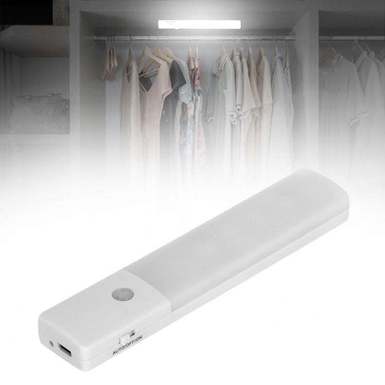 FYD1608 Magnet LED Human Motion Sensor Light Lamp, 6 LEDs 150LM Square Style for Cabinets, Sensor Distance: 3m(White Light)