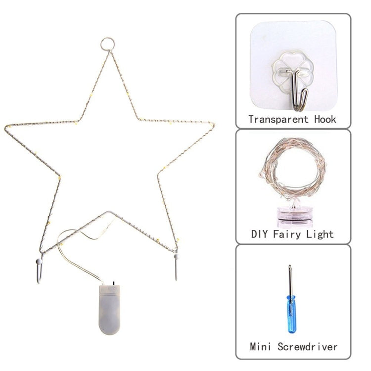 DIY Star Warm White Light LED Decorative Light , 20 LEDs String Light with Hook for Party, Room, Window