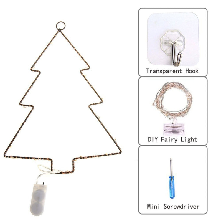 DIY Christmas Tree Warm White Light LED Decorative Light , 20 LEDs String Light with Hook for Party, Room, Window