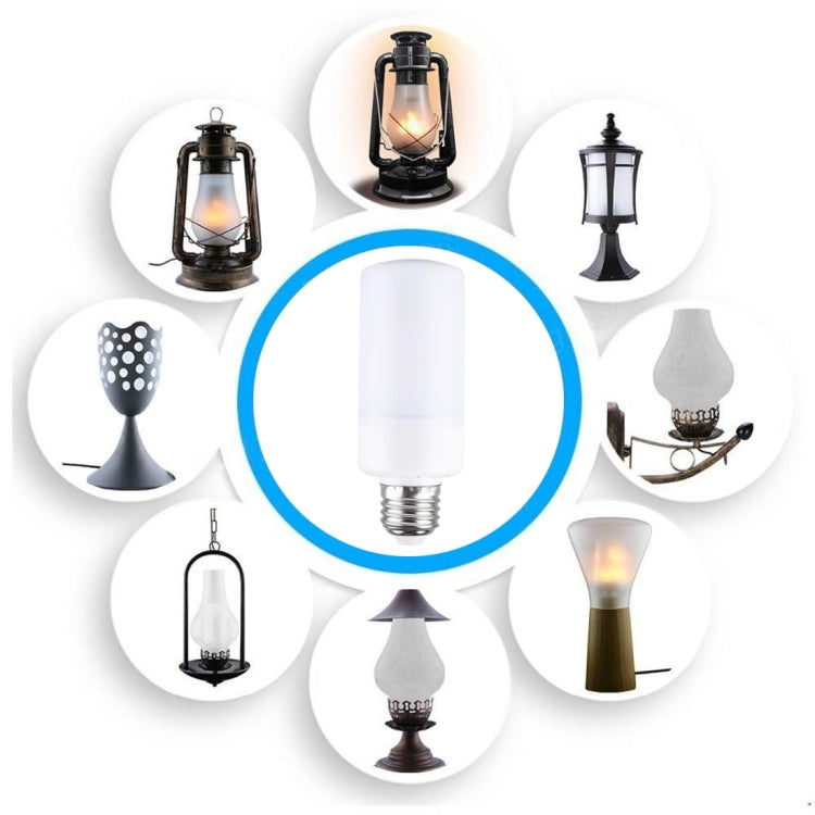 E27 6W Warm White LED Corn Light , 99 LEDs SMD 2835 146 LM 2 Modes Flicker Flame Bulb, AC 85-265V