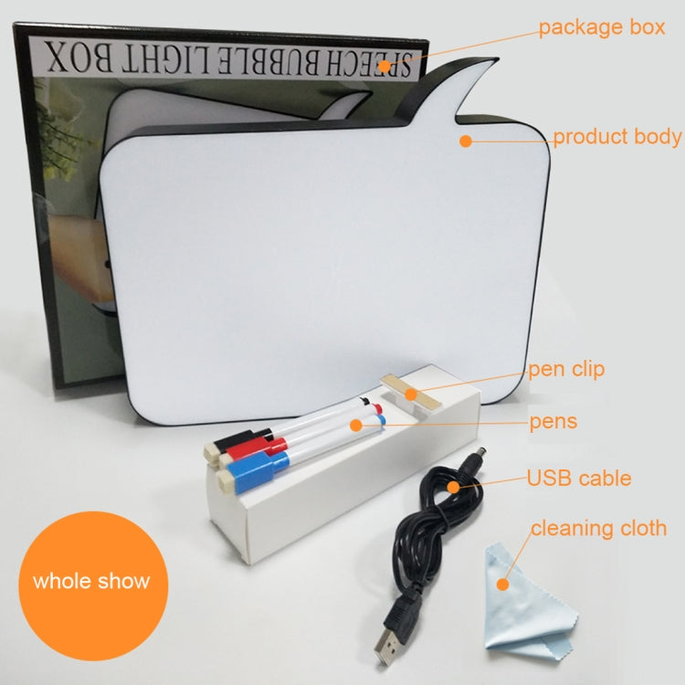 Message Handwritten Light Box DIY Decoration Light, Creative LED Home Table Lamp, DC 5V