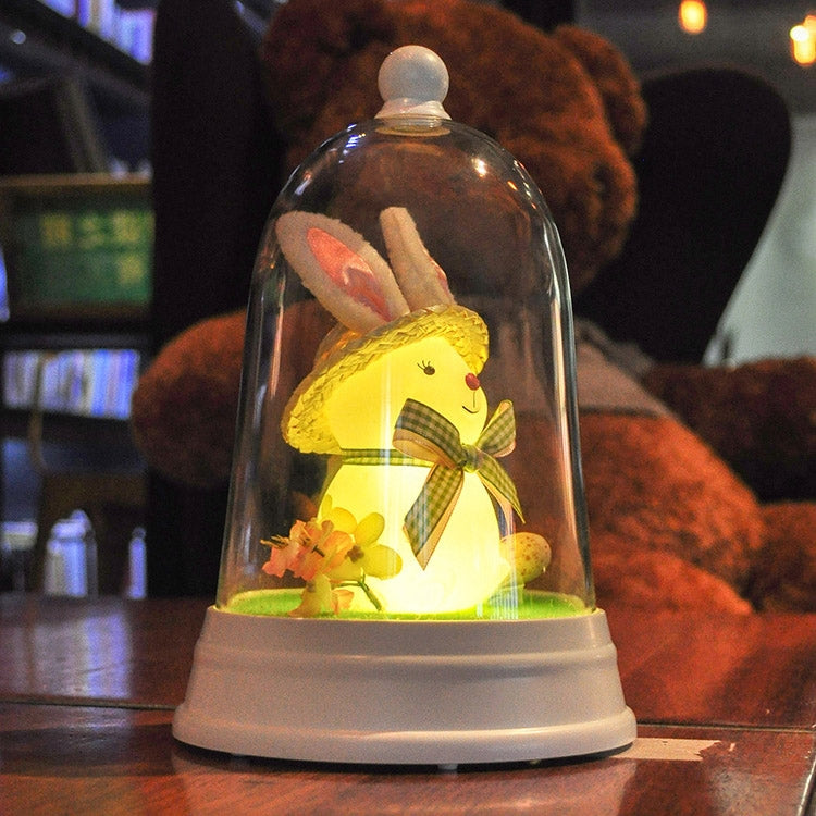 Hat Rabbit Touch-sensitive Warm White Micro Landscape Lamp, Creative LED Night Light