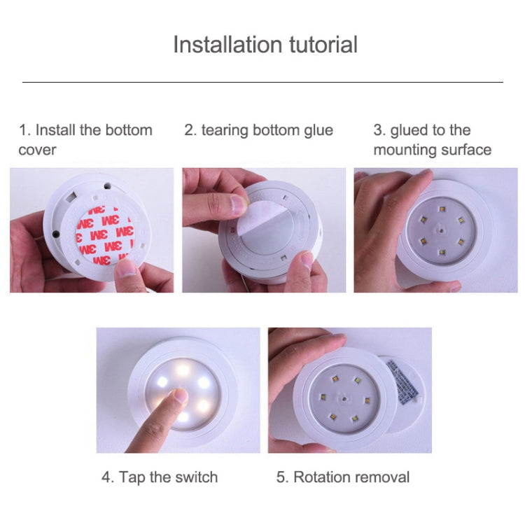 Warm White / White / Yellow Light LED Night Light, 6 LEDs