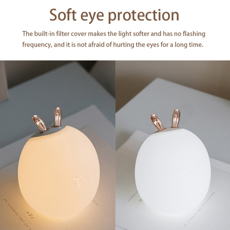 3life-317 Cute Rabbit LED Pat Light, 3-speed Brightness Adjustment Decorative Night Light for Bedroom, Study Room, Living Room