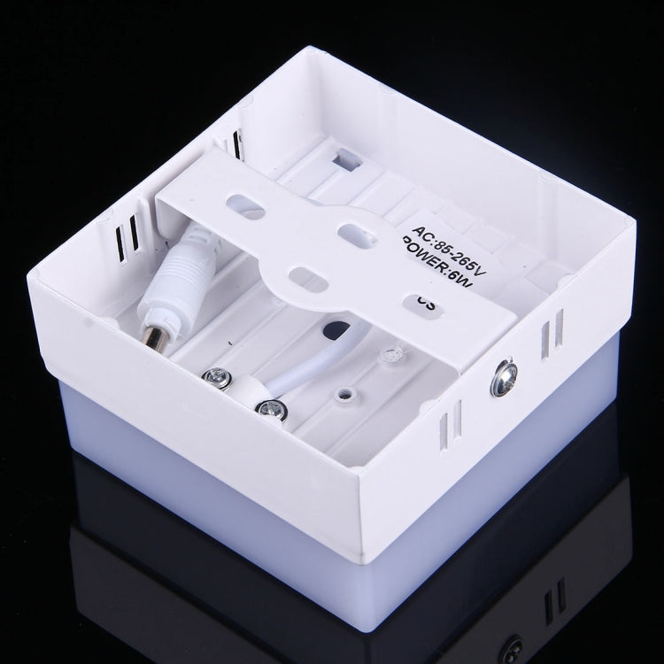 6W Square Warm White LED Ceiling Panel Light , 30 LEDs 450-480 LM 3500K Flat Light, AC 85-265V